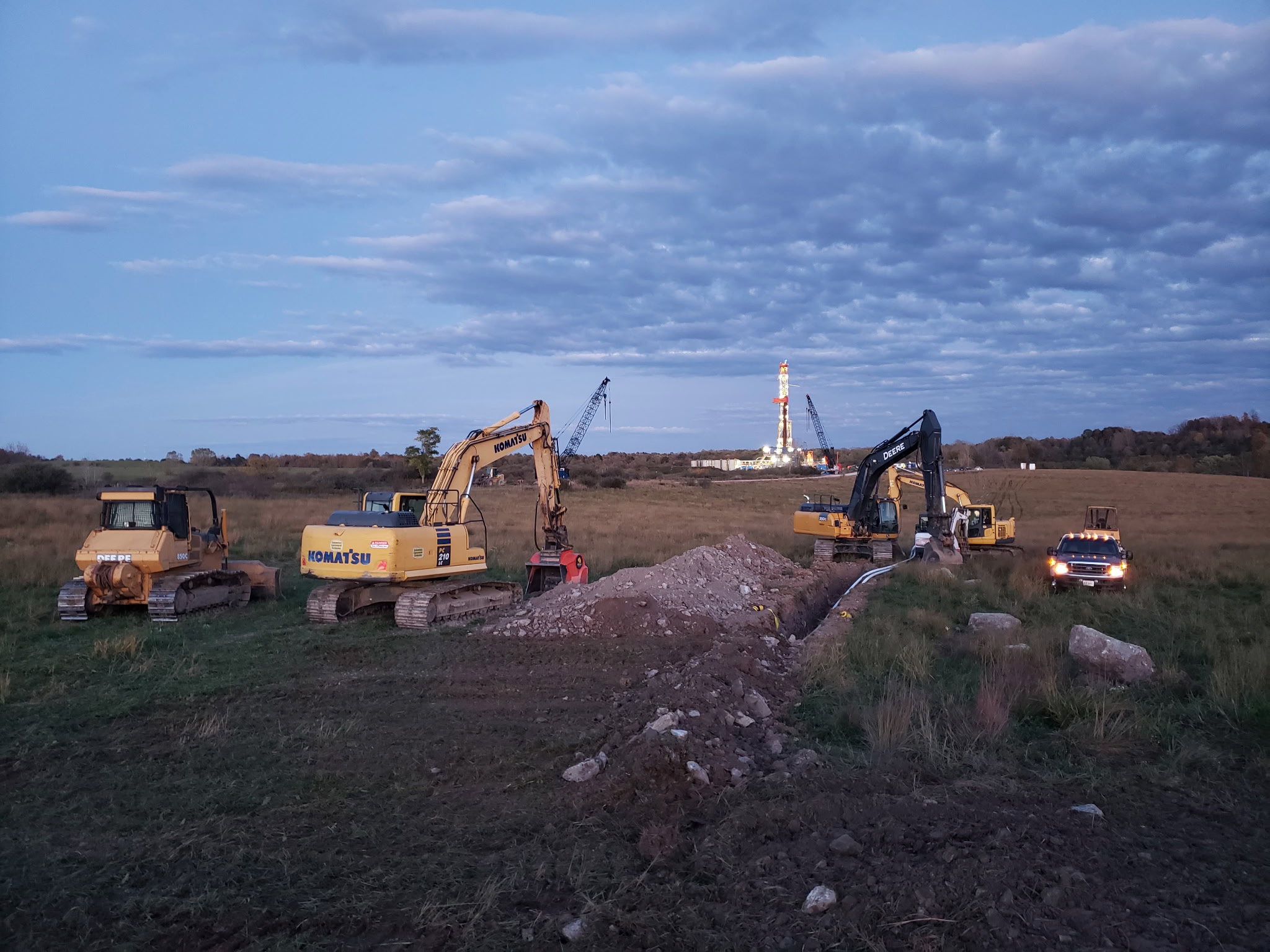 Oilfield equipment and heavy machinery at Miller Roustabout Service